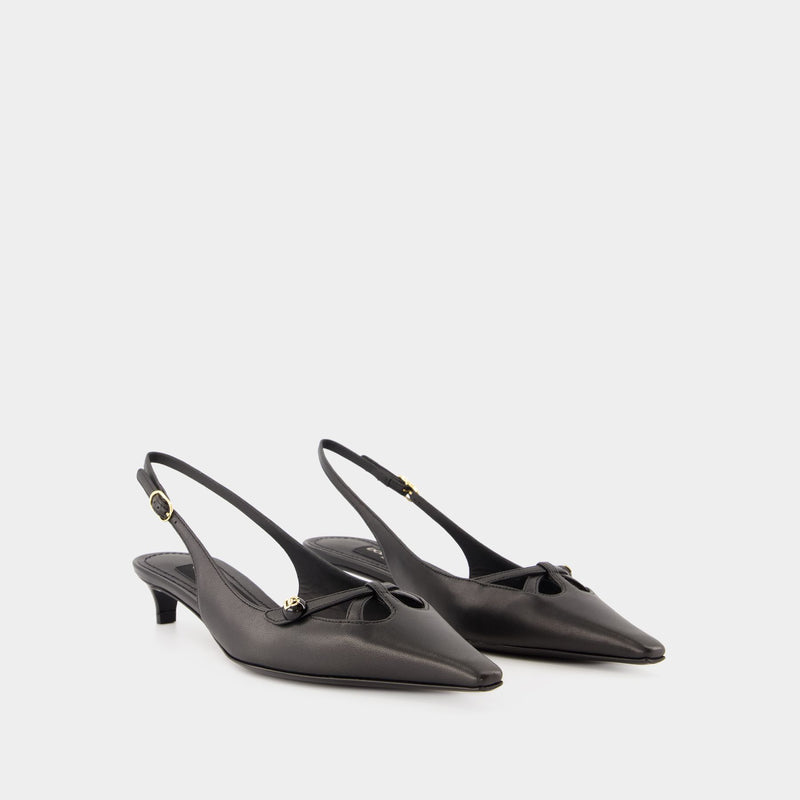 Slingbacks - Dolce&Gabbana - Cuir - Noir