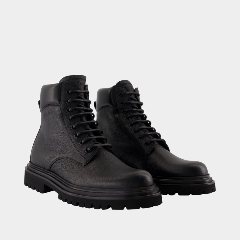 Bottines Day Classic Hammer - Dolce&Gabbana - Cuir - Noir