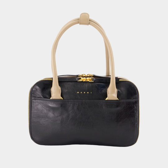 Sac À Main Bauletto Small - Marni - Cuir - Noir