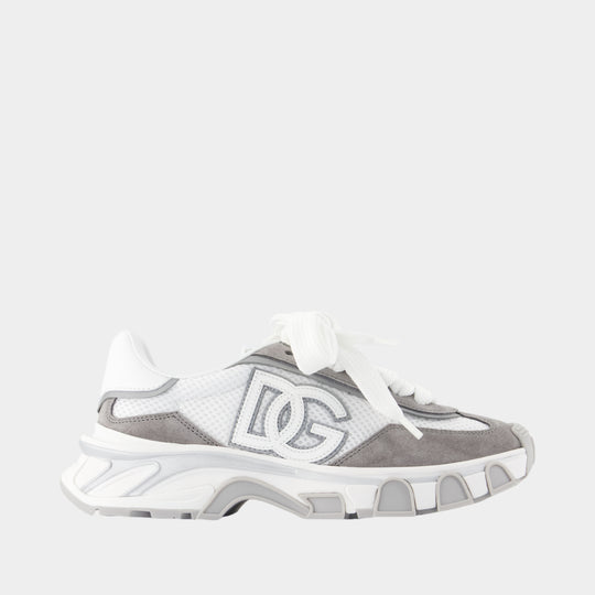 Sneakers Bassa Rete - Dolce&Gabbana - Cuir - Gris