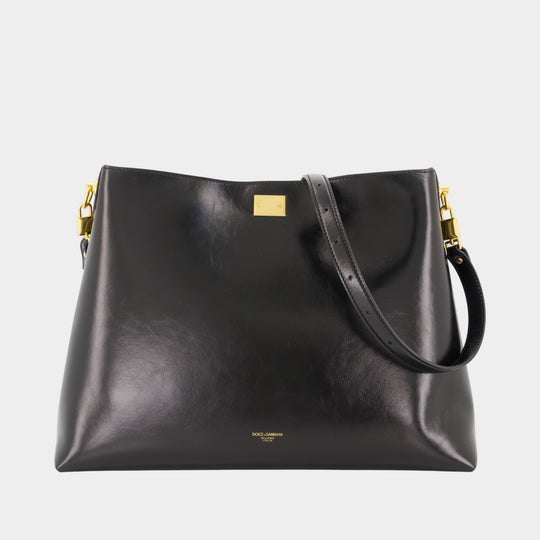 Sac Porté Épaule Vittoria - Dolce&Gabbana - Cuir - Noir