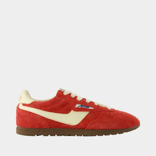 Sneakers Windspin Low - Autry - Cuir - Rouge
