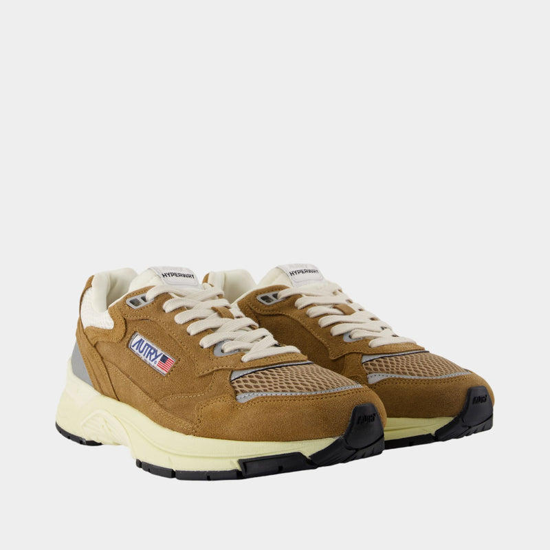 Sneakers Hyperway - Autry - Cuir - Kaki