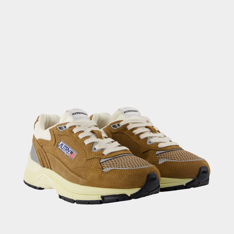 Sneakers Hyperway - Autry - Cuir - Kaki