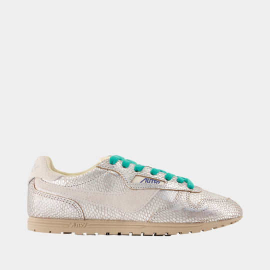 Sneakers Windspin Low - Autry - Cuir - Argenté