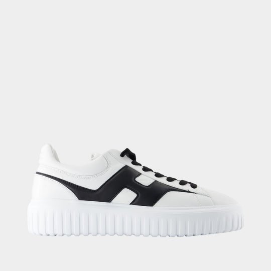 Sneakers H Stripes - Hogan - Cuir - Blanc