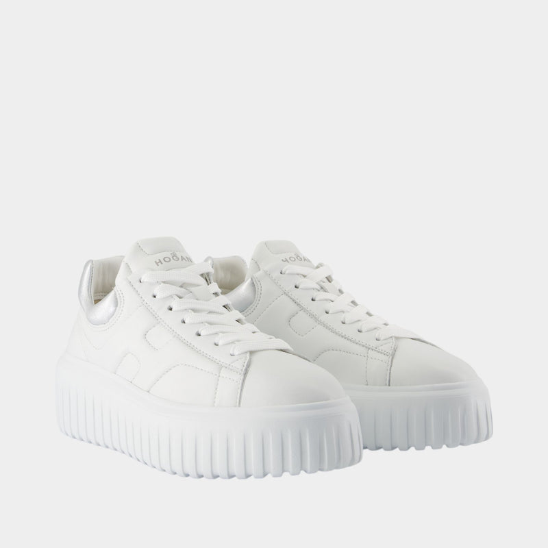 Sneakers H Stripes - Hogan - Cuir - Blanc