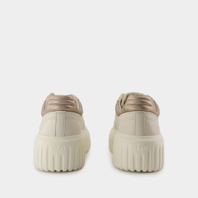 Sneakers H Stripes - Hogan - Cuir - Beige