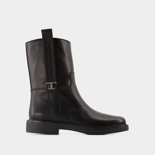 Bottes Gomma 20l - Tod's - Cuir - Noir