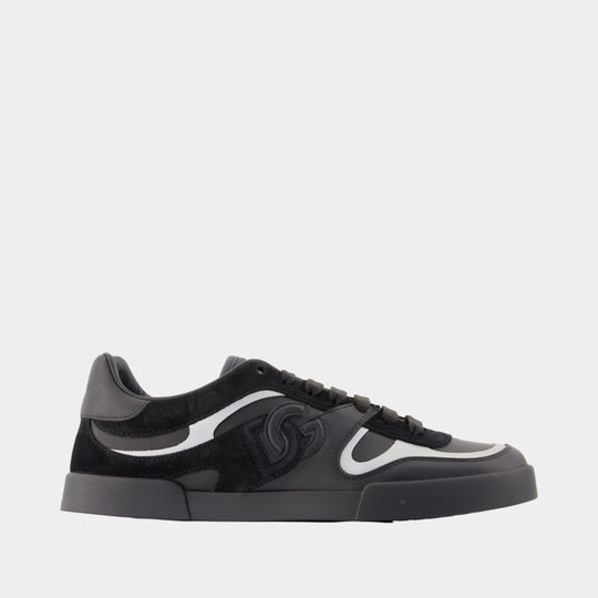 Sneakers Portofino Custom - Dolce&Gabbana - Cuir - Noir