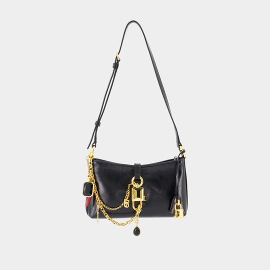 Sac Porté Épaule Lock - Dolce&Gabbana - Cuir - Noir