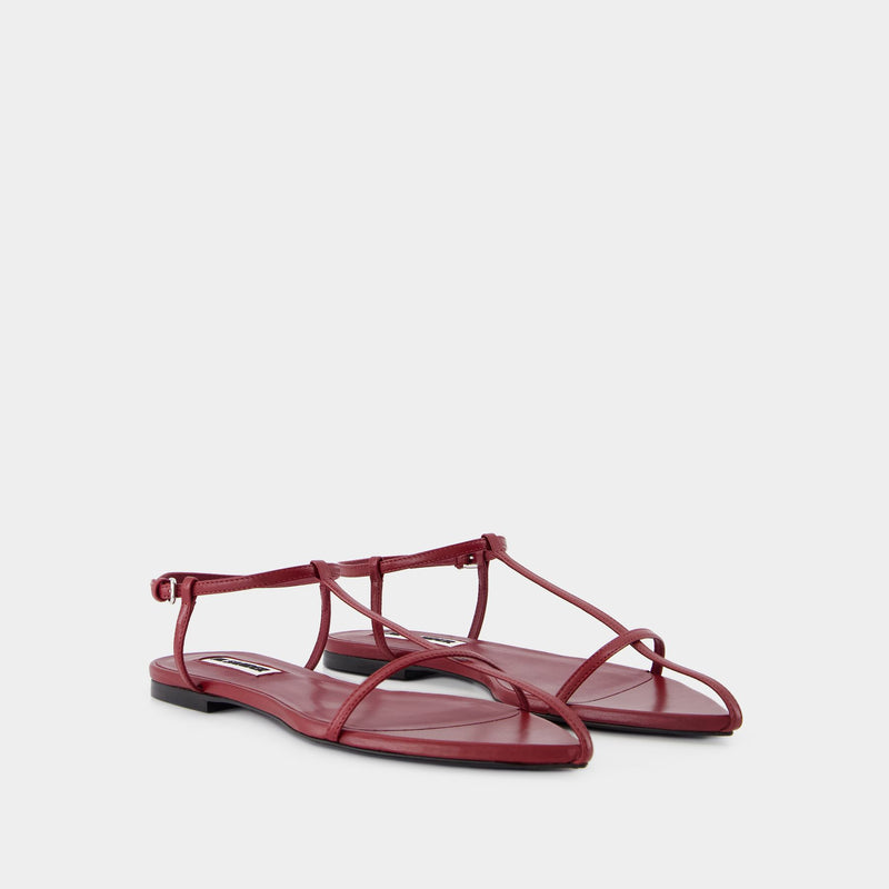 Sandales - Jil Sander - Cuir - Rouge