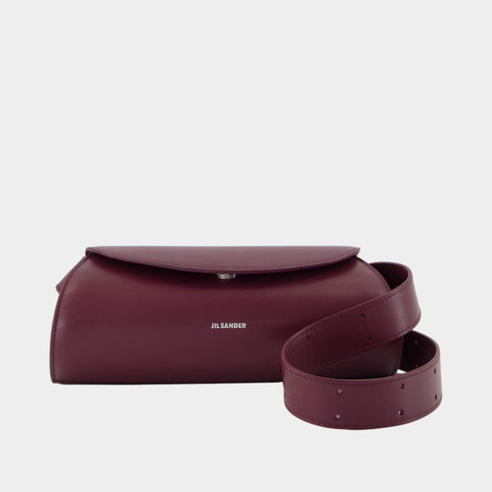 Sac À Main Cannolo Mini - Jil Sander - Cuir - Bordeaux