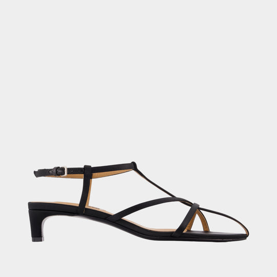 Sandales Cage - Jil Sander - Cuir - Noir