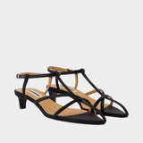Sandales Cage - Jil Sander - Cuir - Noir