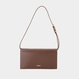 Sac À Bandoulière All Day W/buckle - Jil Sander - Cuir - Marron