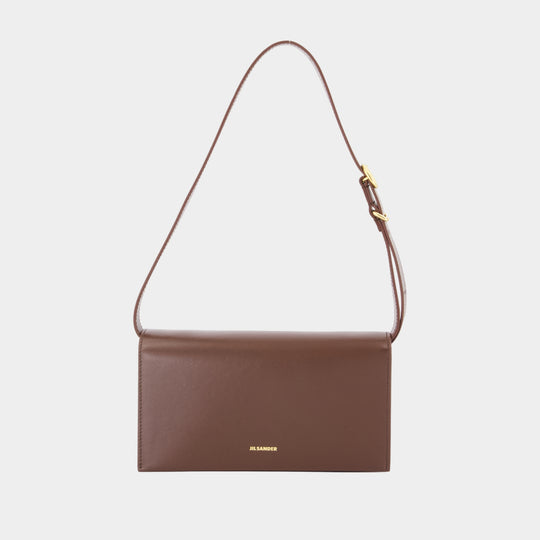 Sac À Bandoulière All Day W/buckle - Jil Sander - Cuir - Marron