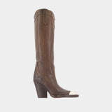 Bottes El Dorado Embellished Toe - Paris Texas - Cuir - Marron