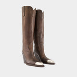 Bottes El Dorado Embellished Toe - Paris Texas - Cuir - Marron