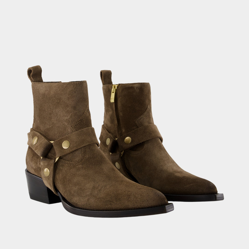 Bottines Debbie - Golden Goose Deluxe Brand - Cuir - Kaki