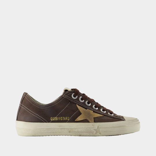 Sneakers V Star 2 - Golden Goose Deluxe Brand - Cuir - Marron