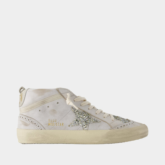 Sneakers Mid Star - Golden Goose Deluxe Brand - Cuir - Beige