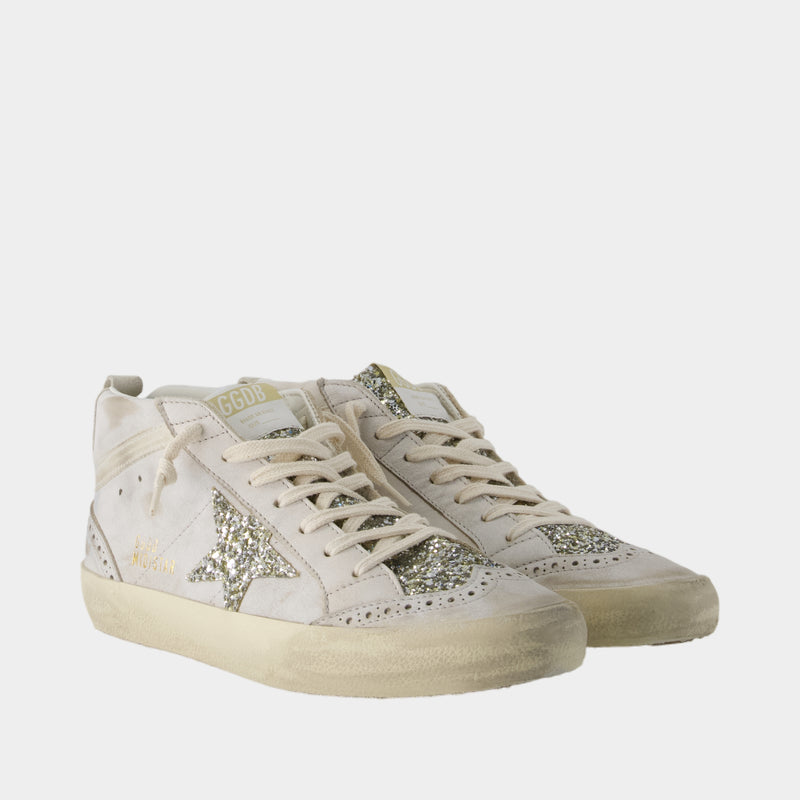 Sneakers Mid Star - Golden Goose Deluxe Brand - Cuir - Beige