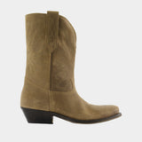 Bottines Wish Star Low - Golden Goose Deluxe Brand - Cuir - Kaki
