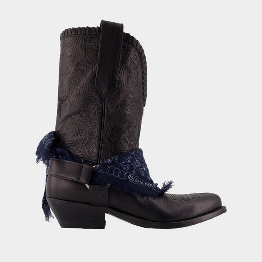 Bottines Wish Star - Golden Goose Deluxe Brand - Cuir - Noir