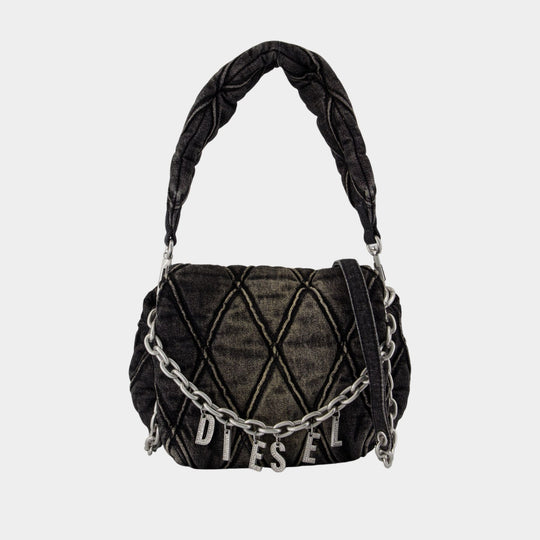 Sac Porté Épaule Charm-D Small - DIESEL - Coton - Noir