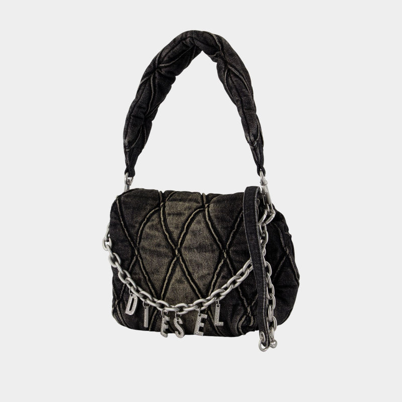 Sac Porté Épaule Charm-D Small - DIESEL - Coton - Noir