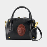 Sac À Bandoulière Small Boston - Versace - Cuir - Noir