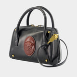 Sac À Bandoulière Small Boston - Versace - Cuir - Noir