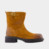 Bottines H40 - Versace - Cuir - Marron