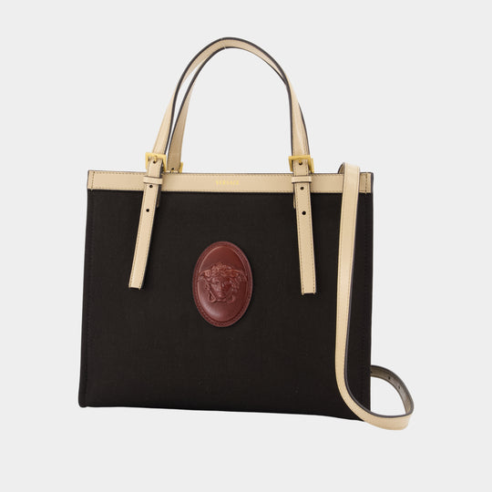 Cabas Medium - Versace - Cuir - Noir