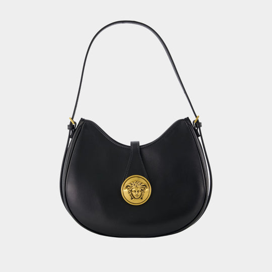 Sac Porté Épaule Small Hobo - Versace - Cuir - Noir