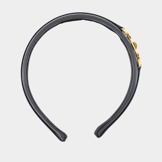 Serre Tête Medusa - Versace - Cuir - Noir
