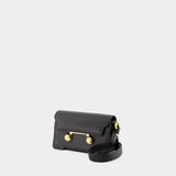 Sac Porté Épaule Mini - Marni - Cuir - Noir