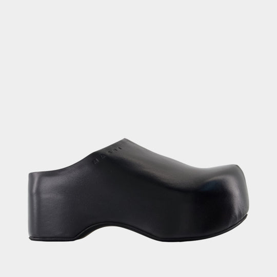 Sandales Sabot - Marni - Cuir - Noir