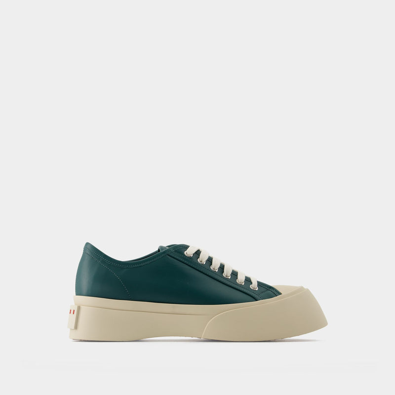 Sneakers Lace Up - Marni - Cuir - Vert