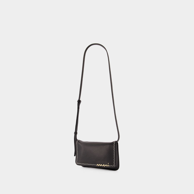 Sac À Bandoulière Mending - Marni - Cuir - Noir