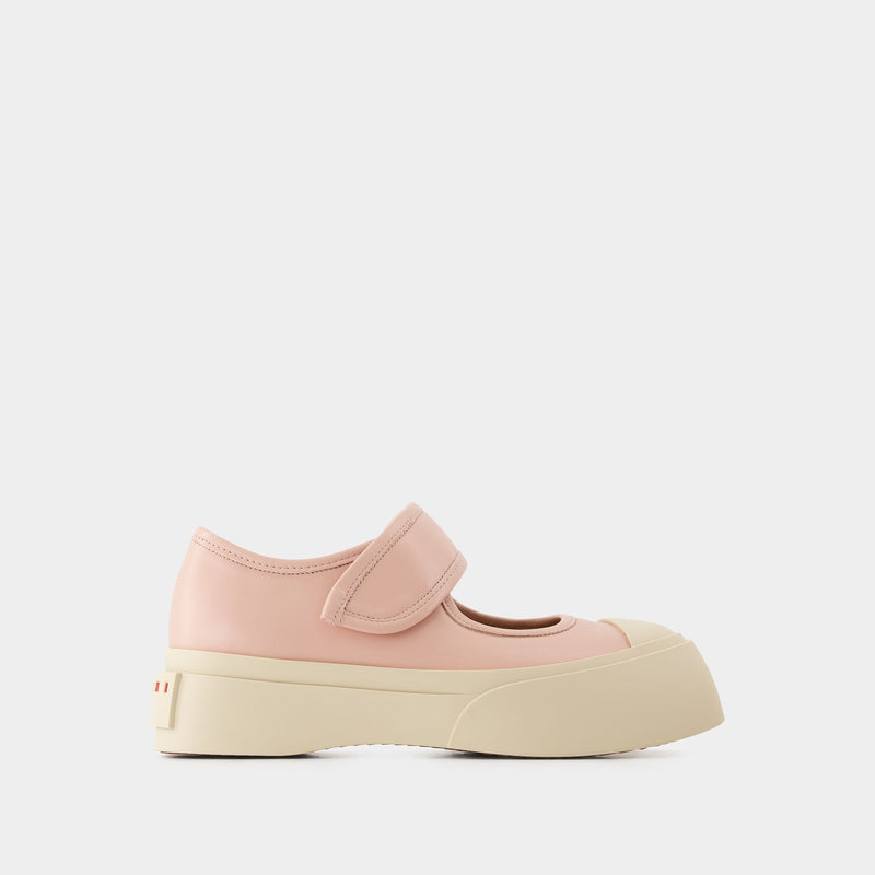 Sneakers Mary Jane - Marni - Cuir - Rose