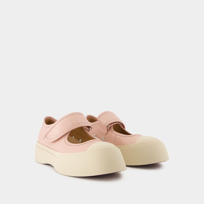 Sneakers Mary Jane - Marni - Cuir - Rose