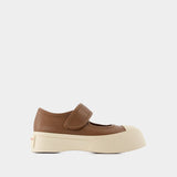 Sneakers Mary Jane - Marni - Cuir - Marron