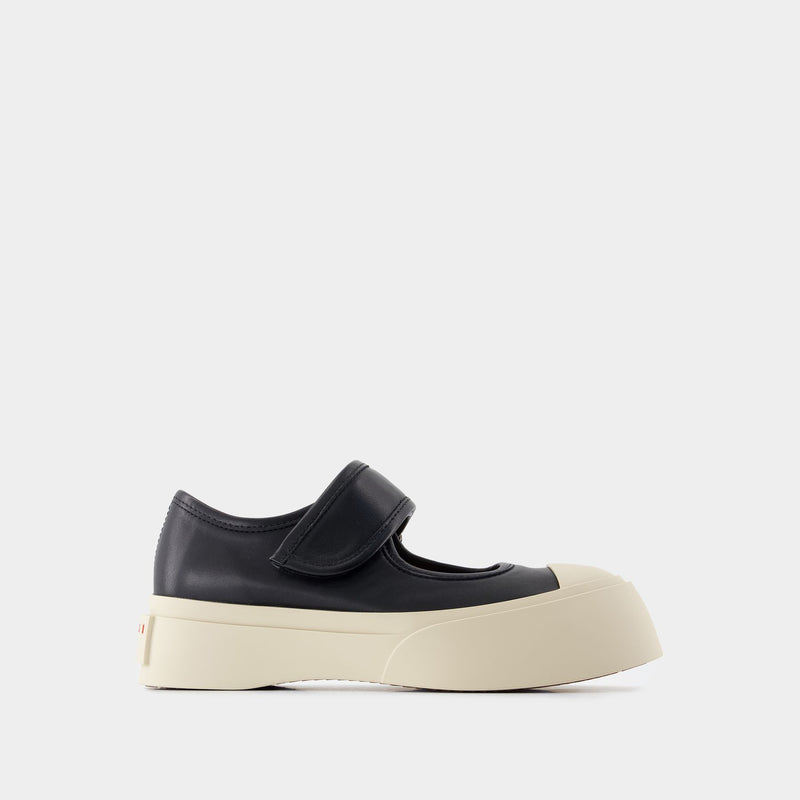 Sneakers Mary Jane - Marni - Cuir - Noir