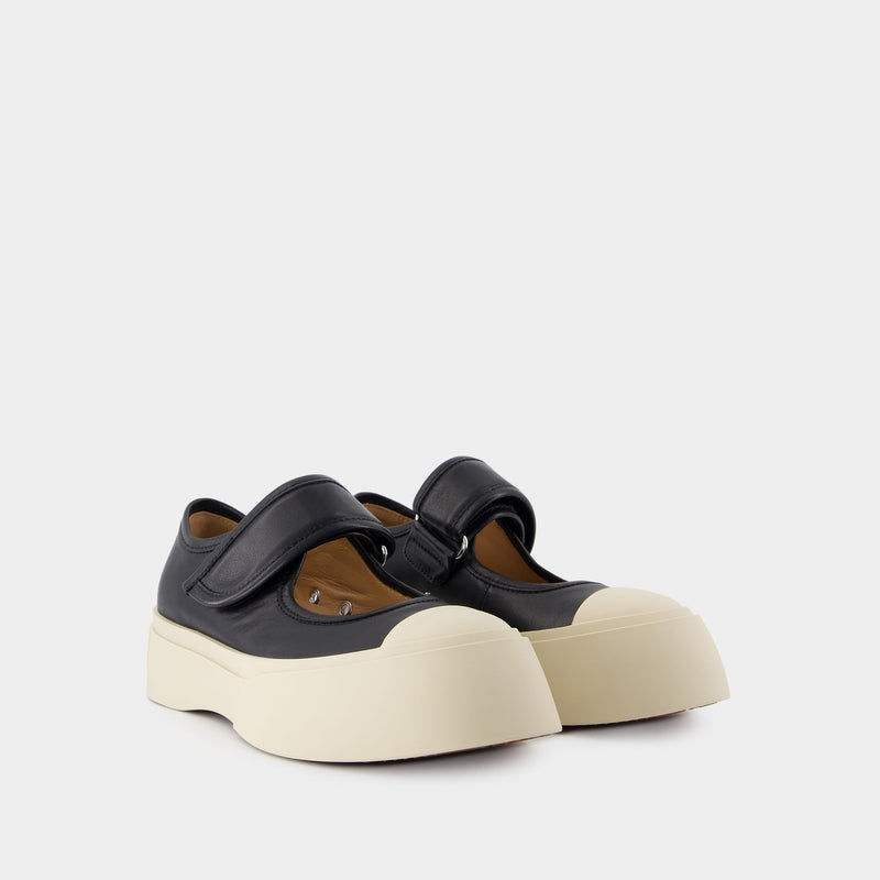 Sneakers Mary Jane - Marni - Cuir - Noir