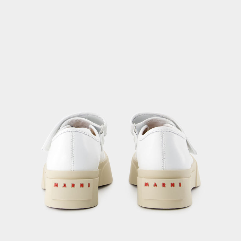 Sneakers Mary Jane - Marni - Cuir - Blanc