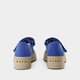 Sneakers Mary Jane - Marni - Coton - Bleu