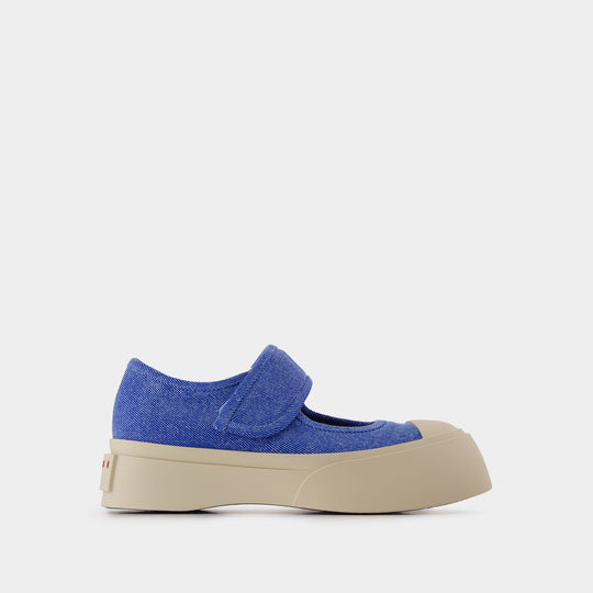 Sneakers Mary Jane - Marni - Coton - Bleu