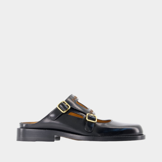 Mules Sabot - Marni - Cuir - Noir